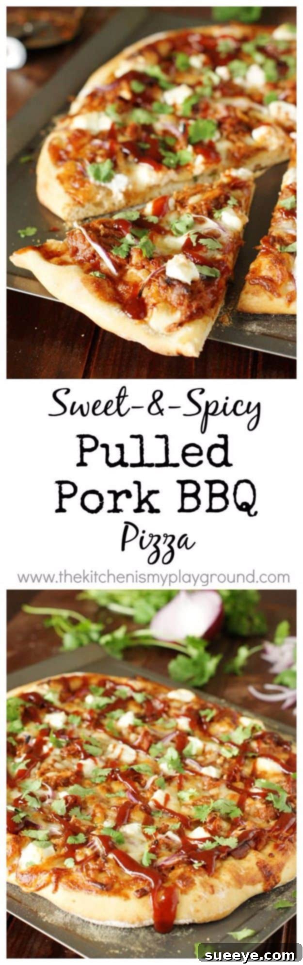 Sweet and Spicy Pulled Pork BBQ Pizza