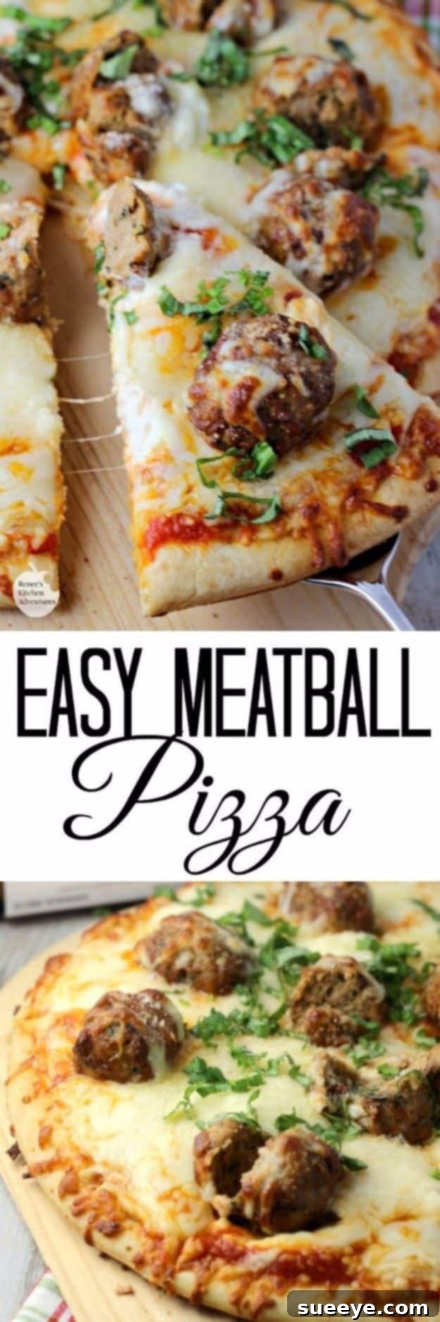 Easy Meatball Pizza