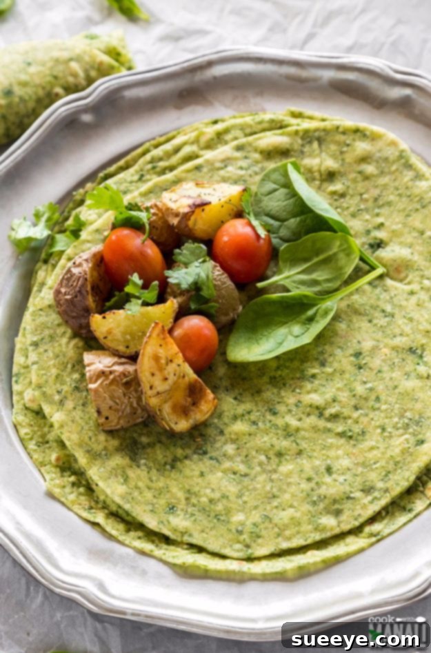 A slice of freshly made Spinach Tortilla