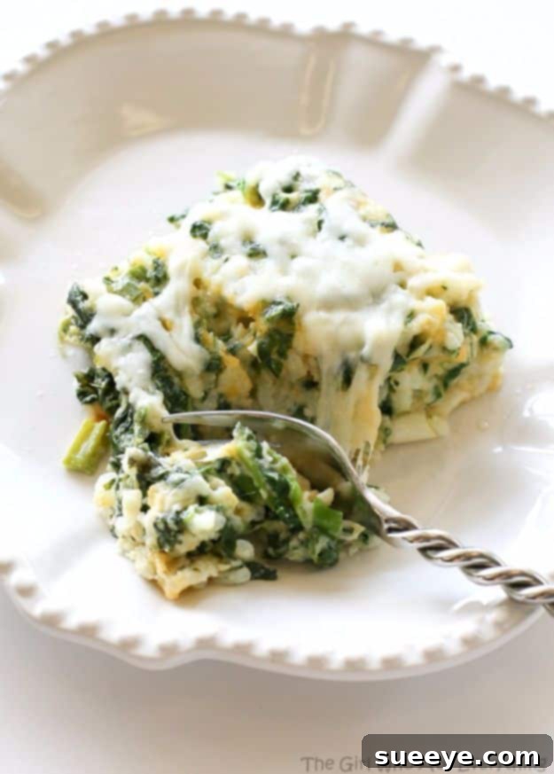 Golden Spinach Parmesan Rice Bake in a casserole dish