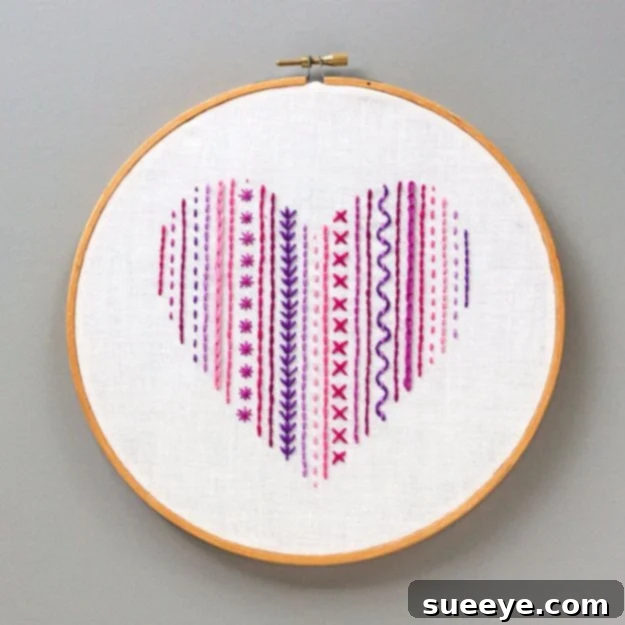 DIY Heart Embroidery Simple DIY Heart Embroidery Design