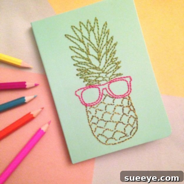 DIY Embroidered Notebook Personalized DIY Embroidered Notebook Cover