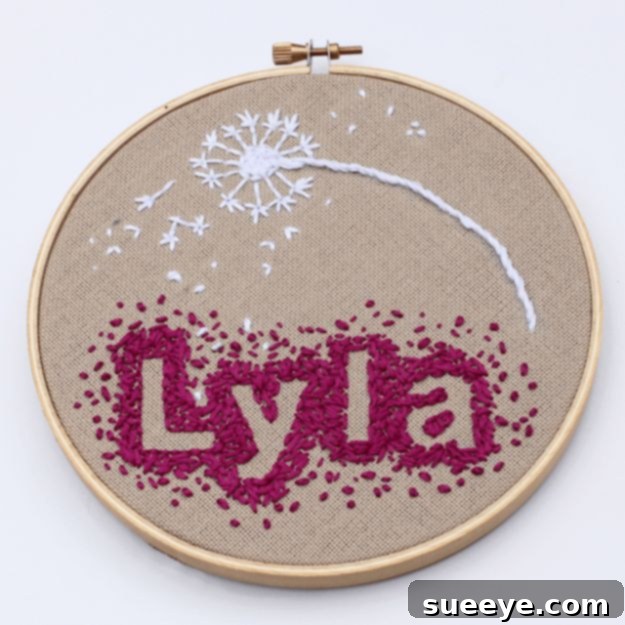 Negative Space Baby Name Embroidery Modern Negative Space Baby Name Embroidery Nursery Decor