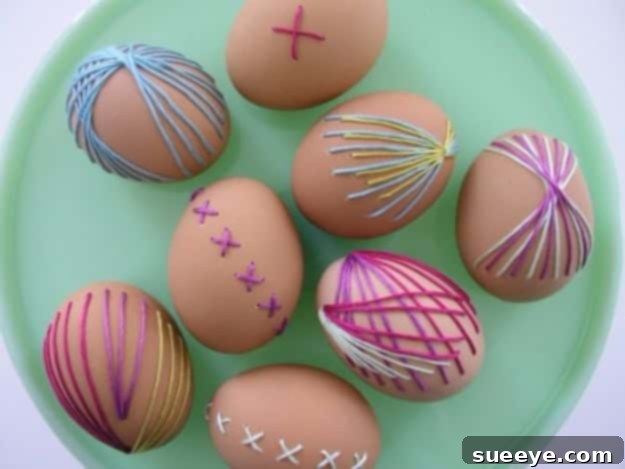 Embroidered Eggs Delicate Embroidered Eggs Craft Project