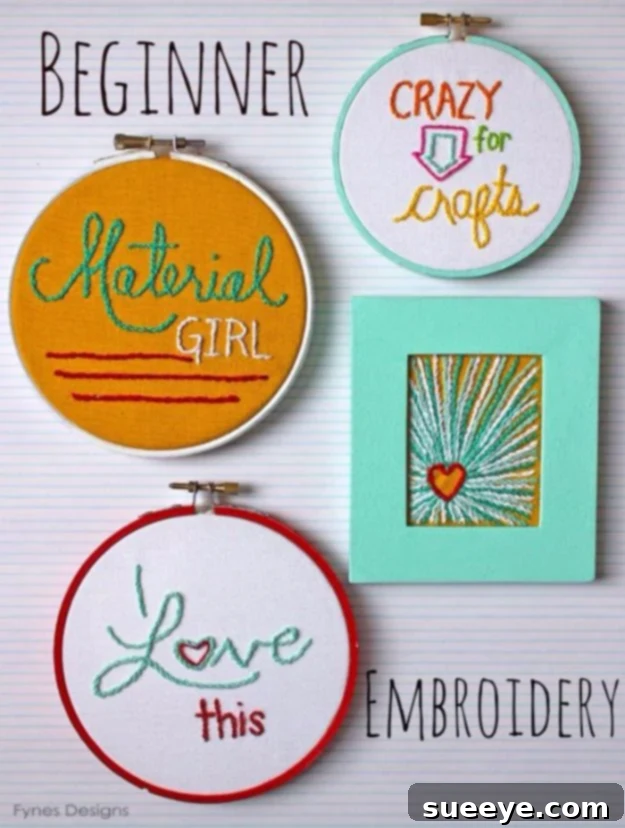 Cheap Art Embroidery Affordable Beginner Embroidery Art Project