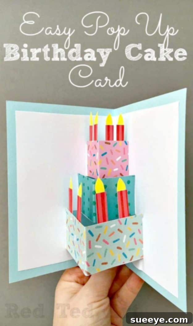 DIY Birthday Cards - Easy Pop Up Birthday Card DIY - Easy and Cheap Handmade Birthday Cards To Make At Home - Cute Card Projects With Step by Step Tutorials are Perfect for Birthdays for Mom, Dad, Kids and Adults - Pop Up and Folded Cards, Creative Gift Card Holders and Fun Ideas With Cake #birthdayideas #birthdaycards