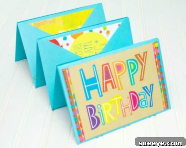 DIY Birthday Cards - Birthday Card Accordion - Easy and Cheap Handmade Birthday Cards To Make At Home - Cute Card Projects With Step by Step Tutorials are Perfect for Birthdays for Mom, Dad, Kids and Adults - Pop Up and Folded Cards, Creative Gift Card Holders and Fun Ideas With Cake #birthdayideas #birthdaycards