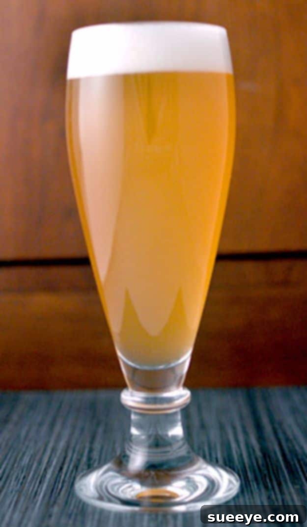 Wheat Beer Recipe Wheat Beer - A hazy, refreshing glass of wheat beer.