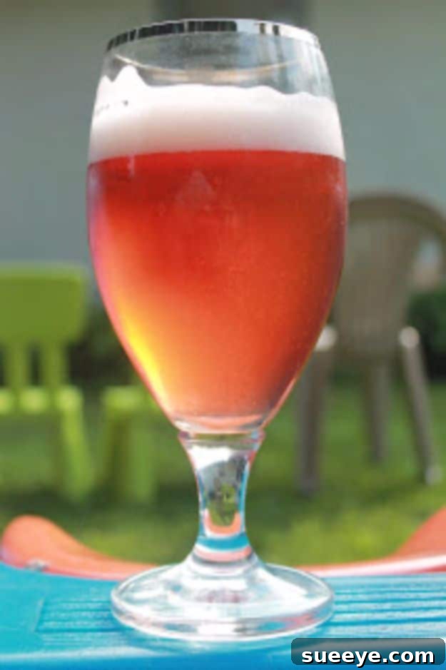 Raspberry Wheat Beer Recipe Raspberry Wheat Beer - A refreshing glass of wheat beer with a hint of raspberry.