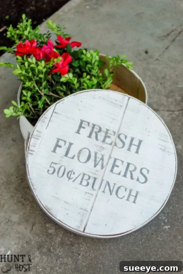 Farmhouse Stencil Decor for Gardens and Homes Adding a rustic farmhouse stencil touch to garden decor