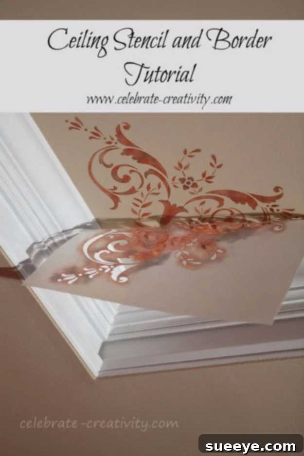 Elegant Ceiling Stenciling with Borders Guide for applying a ceiling stencil and border design
