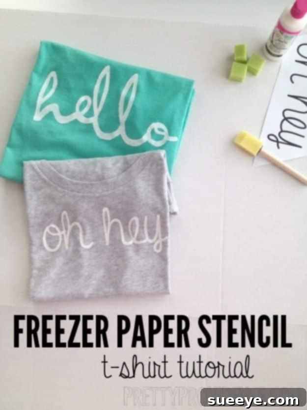 Personalized T-Shirts with Freezer Paper Stenciling Creating a DIY freezer paper stencil t-shirt design
