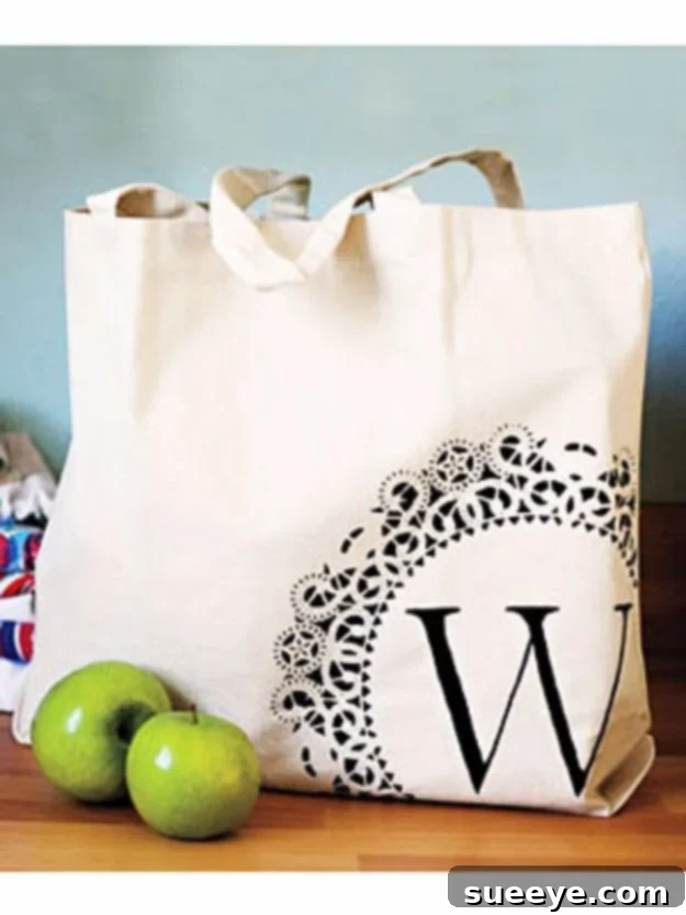 DIY Monogram Stencil Tote Bag Making a custom monogrammed tote bag with stenciling