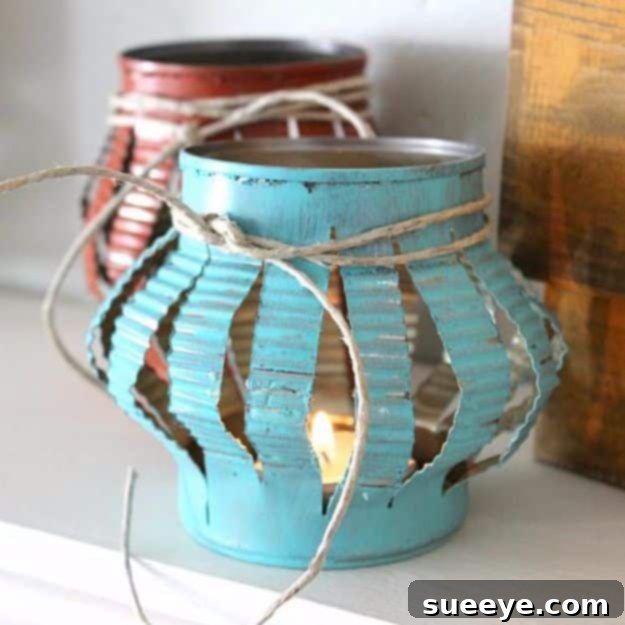 Create a cozy atmosphere with Rustic Tin Can Tea Lights, perfect for adding warmth to any room or outdoor setting. Rustic Tin Can Tea Lights for warm and inviting home ambiance
