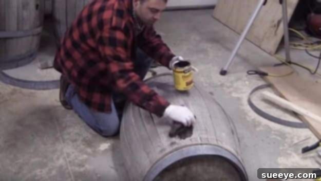 DIY Whiskey Barrel Table - Rustic Bar or Accent Furniture DIY Whiskey Barrel Table - Rustic Bar or Accent Furniture