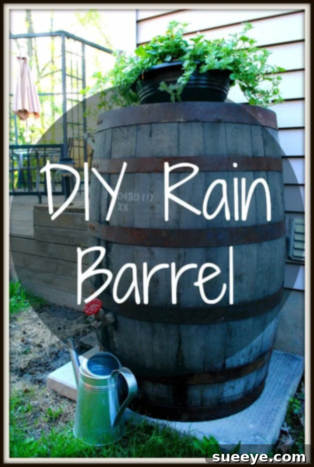 DIY Repurposed Rain Barrel - Water Conservation for Gardens DIY Repurposed Rain Barrel - Water Conservation for Gardens