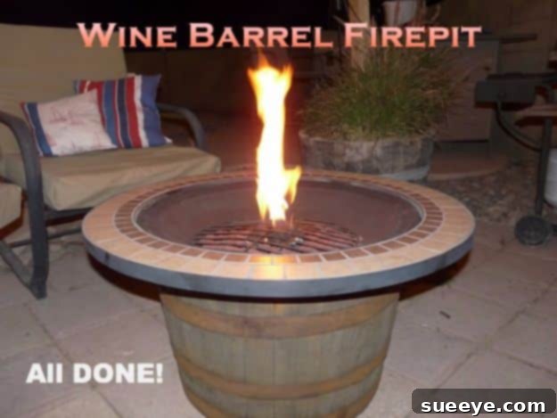 DIY Wine Barrel Fire Pit - Outdoor Patio & Garden Entertainment DIY Wine Barrel Fire Pit - Outdoor Patio & Garden Entertainment
