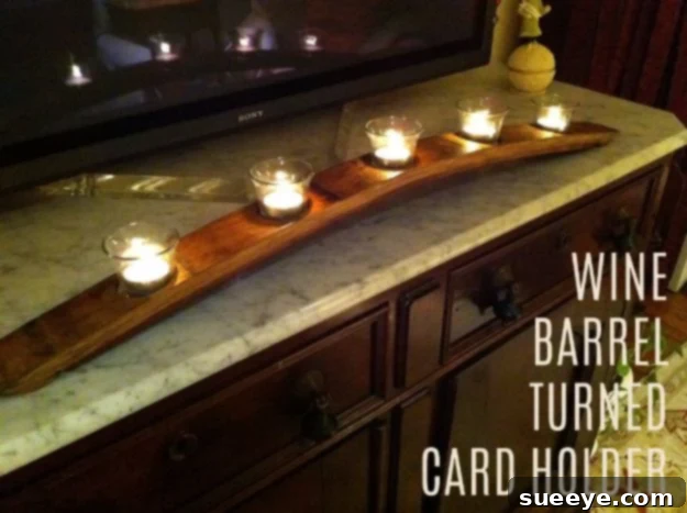 DIY Wine Barrel Turned Candle Holder - Rustic Table Decor DIY Wine Barrel Turned Candle Holder - Rustic Table Decor