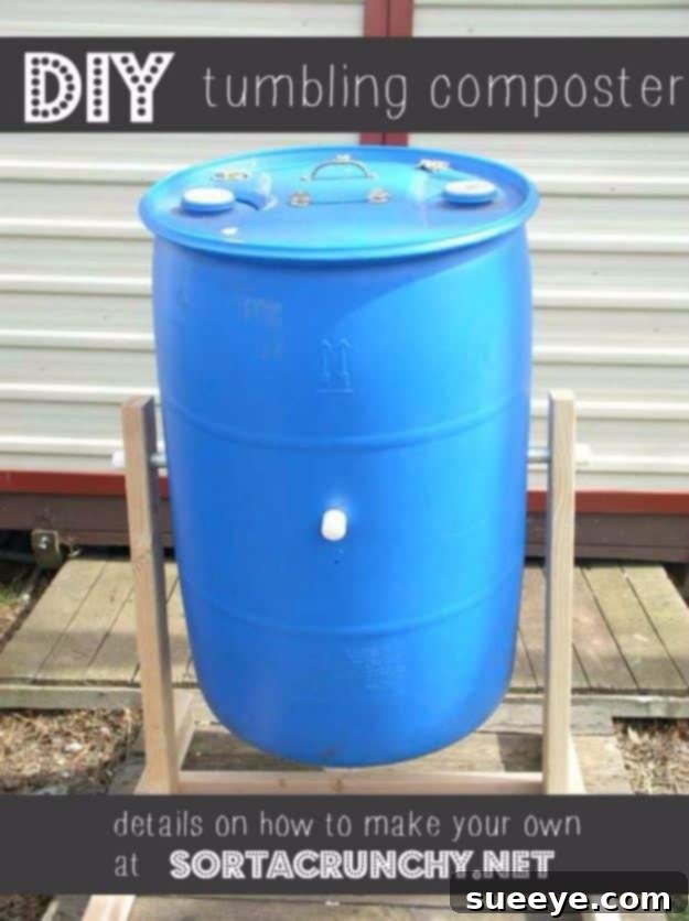 DIY Repurposed Barrel Composter - Garden Composting Solution DIY Repurposed Barrel Composter - Garden Composting Solution