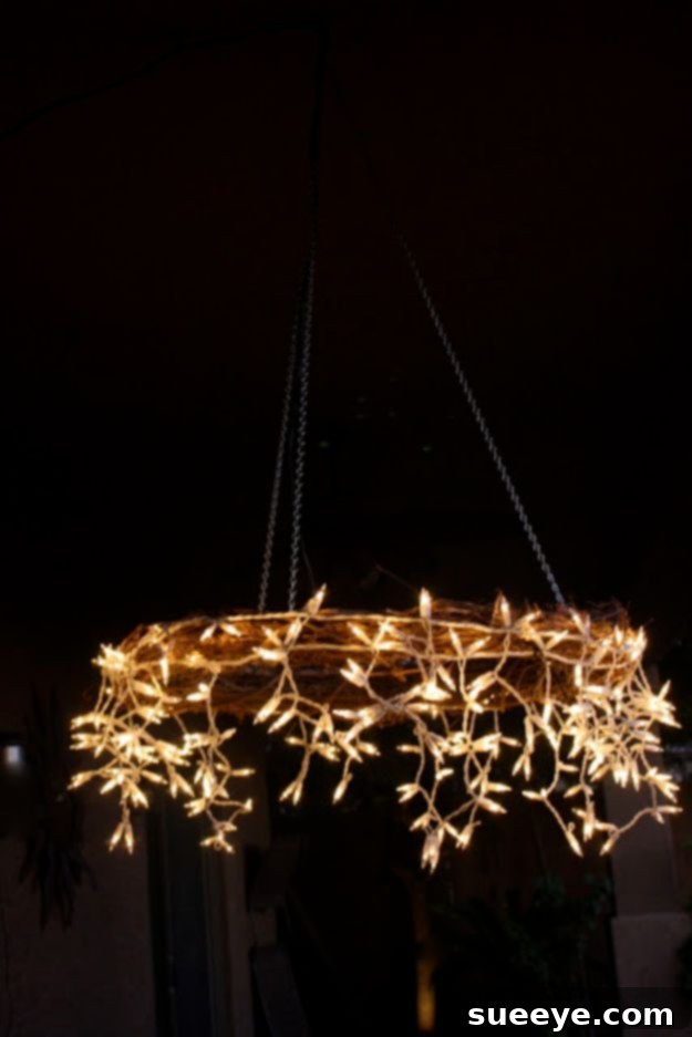 Icicle Chandelier - Winter Wonderland Lighting Dazzling DIY Icicle Chandelier for Outdoor Decor