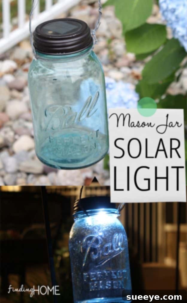 Mason Jar Solar Light - Elegant Outdoor DIY Charming DIY Mason Jar Solar Light for Patio & Garden
