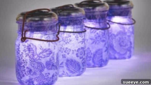 Patterned Solar Mason Jar Lights - Dinner Party Decor Decorative Solar Mason Jar Lights for Table Ambiance