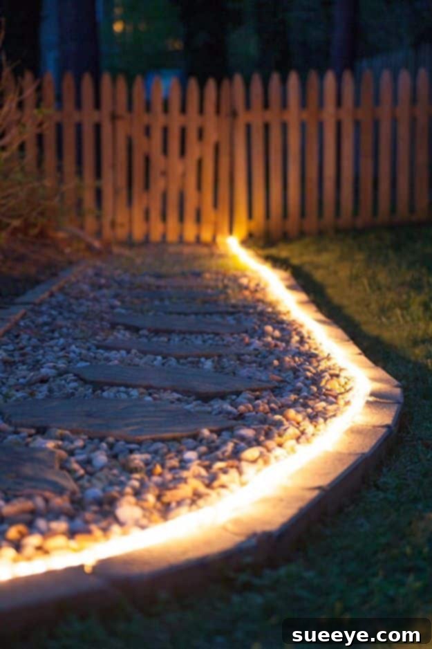 Rope Lighting for Safe & Stylish Walkways Outdoor Rope Light for Pathway and Deck Illumination