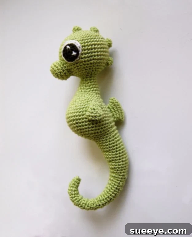 DIY Crochet Seahorse for Underwater Themes Free Charly Seahorse Amigurumi Pattern, Cute Ocean Animal