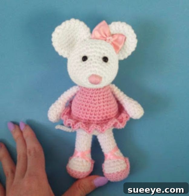 DIY Crochet Ballerina Mouse for Play or Decor Free Ballerina Mouse Amigurumi Pattern, Elegant Crochet Doll