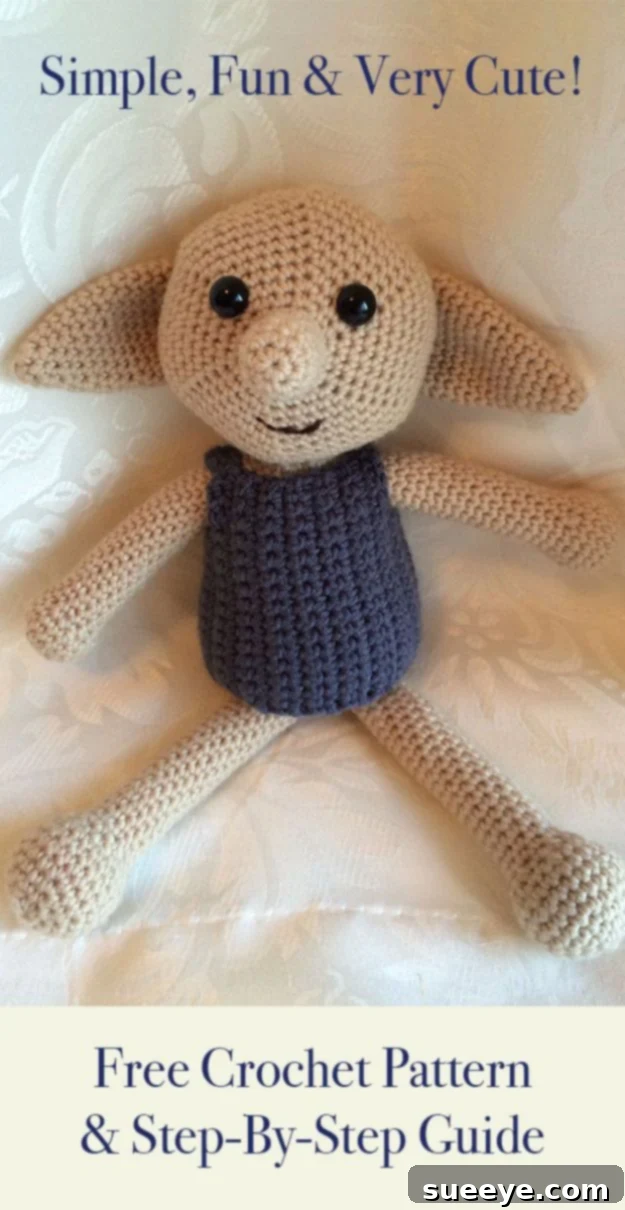 DIY Crochet Harry Potter Character Dobby Free Dobby The House Elf Amigurumi Toy Pattern