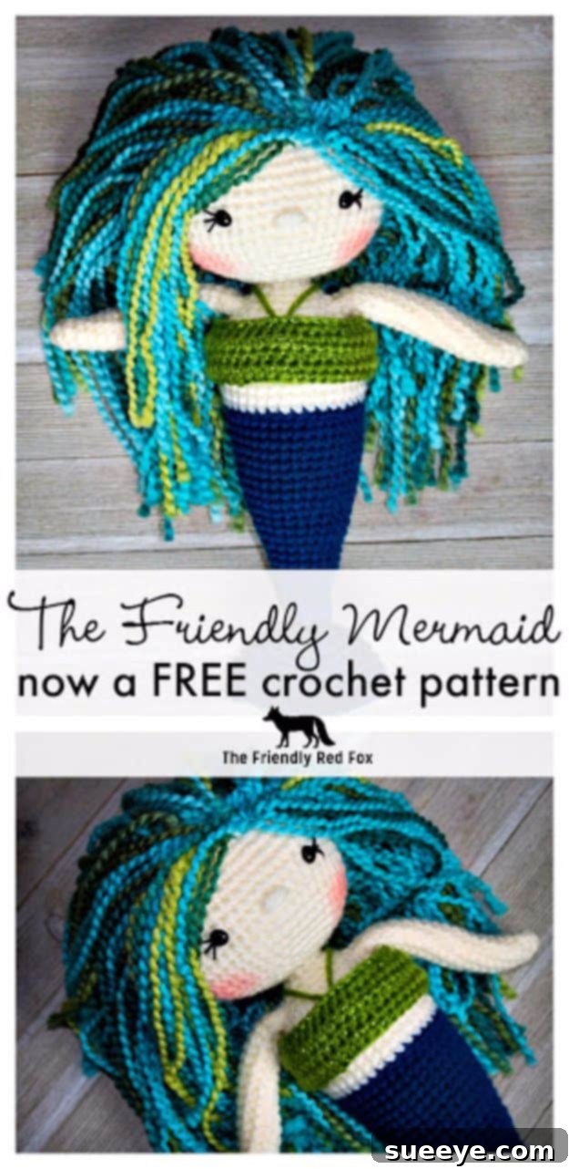 DIY Crochet Mermaid Doll for Fantasy Play Free Friendly Mermaid Amigurumi Crochet Doll Pattern