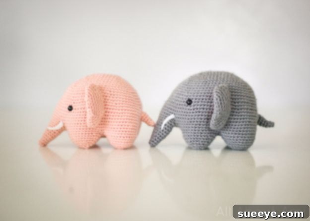 DIY Amigurumi Elephant for Baby Gifts or Decor Free Elephant Amigurumi Pattern, Cute Safari Animal Crochet