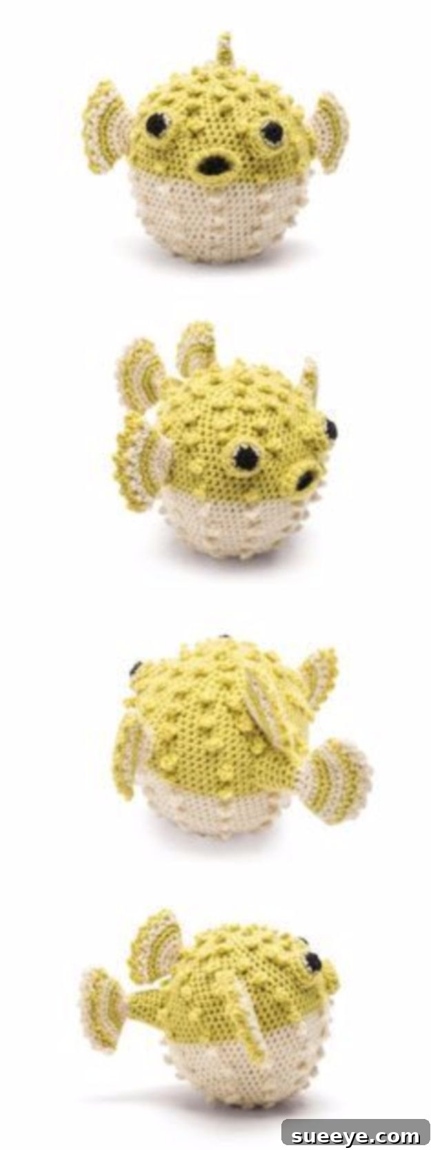 DIY Amigurumi Pufferfish for Ocean Theme Free Puffer Fish Amigurumi Pattern, Spiky Crochet Toy