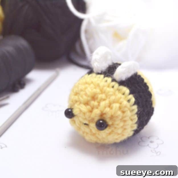 DIY Crochet Bee for Nature Theme or Kids Free Amigurumi Bumble Bee Pattern, Easy Crochet Insect