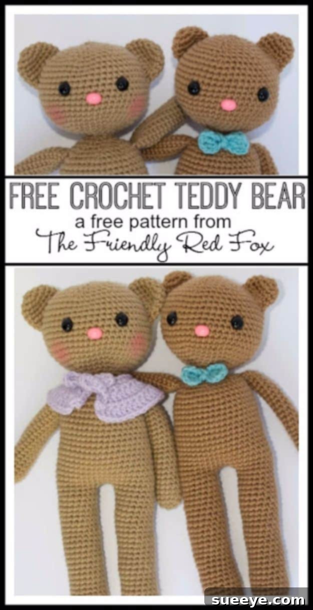 DIY Amigurumi Bear for All Ages Free Friendly Bears Amigurumi Pattern, Classic Crochet Teddy