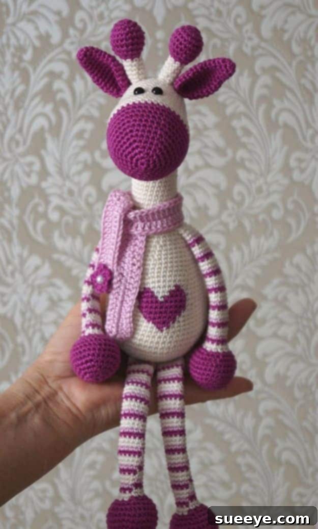 DIY Amigurumi Giraffe with Heart Accents Free Hearty Giraffe Amigurumi Pattern, Cute Crochet Animal