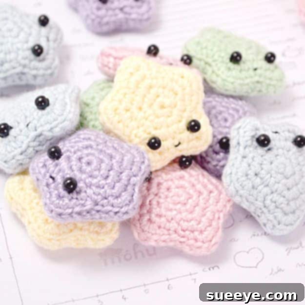 Easy DIY Crochet Stars for Nursery or Garland Free Amigurumi Stars Crochet Pattern for Decor and Mobiles