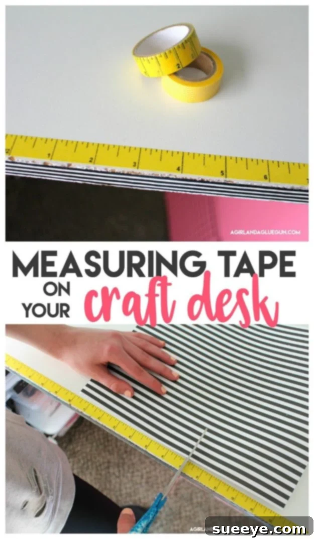 DIY Craft Room Ideas and Craft Room Organization Projects - Measuring Tape On Your Craft Desk - Cool Ideas for Do It Yourself Craft Storage, Craft Room Decor and Organizing Project Ideas - fabric, paper, pens, creative tools, crafts supplies, shelves and sewing notions DIY Craft Room Ideas and Craft Room Organization Projects - Measuring Tape On Your Craft Desk - Cool Ideas for Do It Yourself Craft Storage, Craft Room Decor and Organizing Project Ideas - fabric, paper, pens, creative tools, crafts supplies, shelves and sewing notions