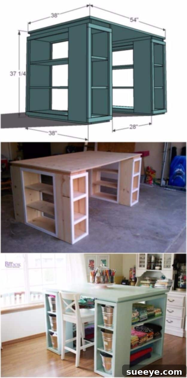 DIY Craft Room Ideas and Craft Room Organization Projects - DIY Modern Craft Table - Cool Ideas for Do It Yourself Craft Storage, Craft Room Decor and Organizing Project Ideas - fabric, paper, pens, creative tools, crafts supplies, shelves and sewing notions DIY Craft Room Ideas and Craft Room Organization Projects - DIY Modern Craft Table - Cool Ideas for Do It Yourself Craft Storage, Craft Room Decor and Organizing Project Ideas - fabric, paper, pens, creative tools, crafts supplies, shelves and sewing notions