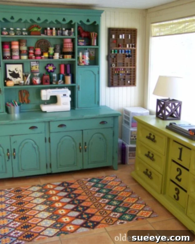 DIY Craft Room Ideas and Craft Room Organization Projects - Old Hutch Craft Room - Cool Ideas for Do It Yourself Craft Storage, Craft Room Decor and Organizing Project Ideas - fabric, paper, pens, creative tools, crafts supplies, shelves and sewing notions DIY Craft Room Ideas and Craft Room Organization Projects - Old Hutch Craft Room - Cool Ideas for Do It Yourself Craft Storage, Craft Room Decor and Organizing Project Ideas - fabric, paper, pens, creative tools, crafts supplies, shelves and sewing notions