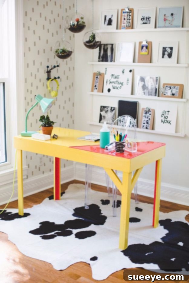 DIY Craft Room Ideas and Craft Room Organization Projects - DIY Colorful Epoxy Topped Desk - Cool Ideas for Do It Yourself Craft Storage, Craft Room Decor and Organizing Project Ideas - fabric, paper, pens, creative tools, crafts supplies, shelves and sewing notions DIY Craft Room Ideas and Craft Room Organization Projects - DIY Colorful Epoxy Topped Desk - Cool Ideas for Do It Yourself Craft Storage, Craft Room Decor and Organizing Project Ideas - fabric, paper, pens, creative tools, crafts supplies, shelves and sewing notions