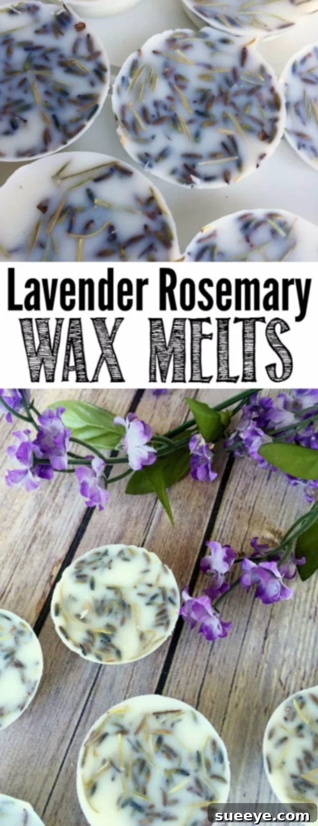 Aromatic Lavender Rosemary wax melts, perfect for flameless fragrance in your home.