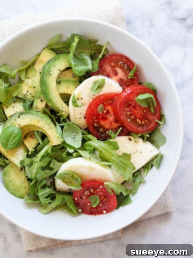 Avocado Caprese Salad Recipe Fresh Avocado Caprese Salad