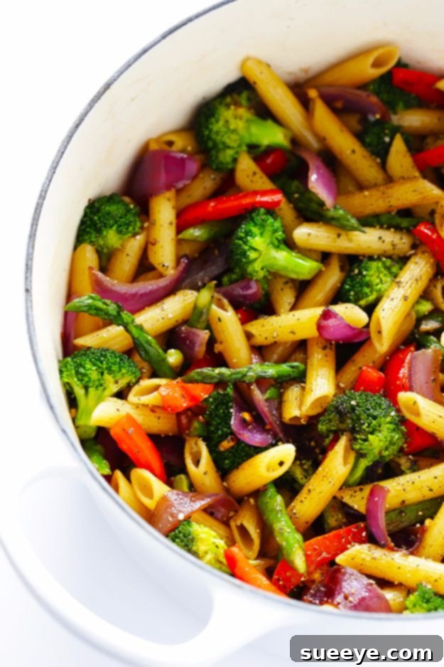 Easy Balsamic Veggie Pasta Recipe Simple Balsamic Veggie Pasta for One