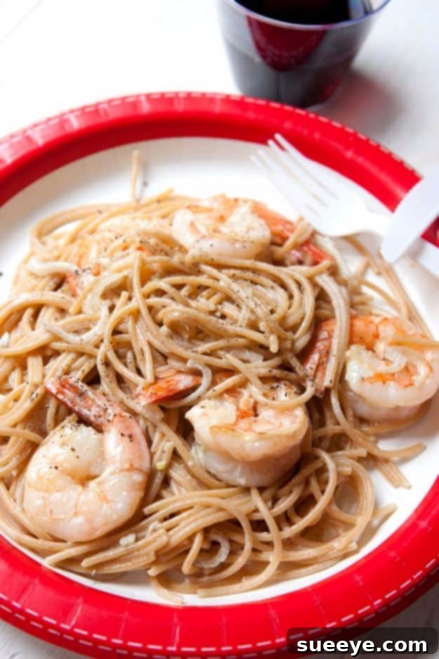 Shrimp Scampi for One Recipe Shrimp Scampi perfectly portioned for one