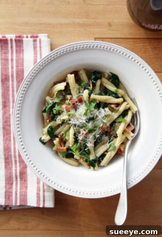 Pasta Carbonara with Spinach Recipe Pasta Carbonara with Fresh Spinach