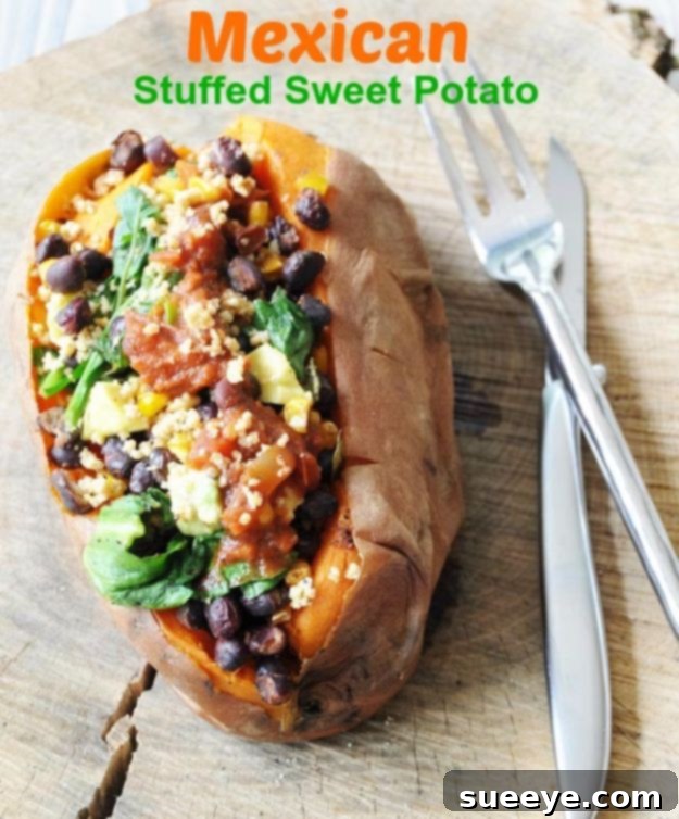 Mexican Stuffed Sweet Potato Recipe Mexican Stuffed Sweet Potato for One