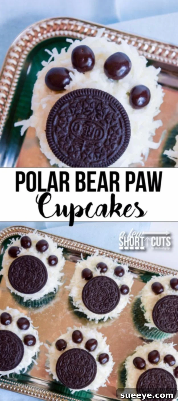 Cute Polar Bear Paw Cupcakes - Perfect for Winter Parties Adorable Polar Bear Paw Cupcakes with Marshmallow Toes