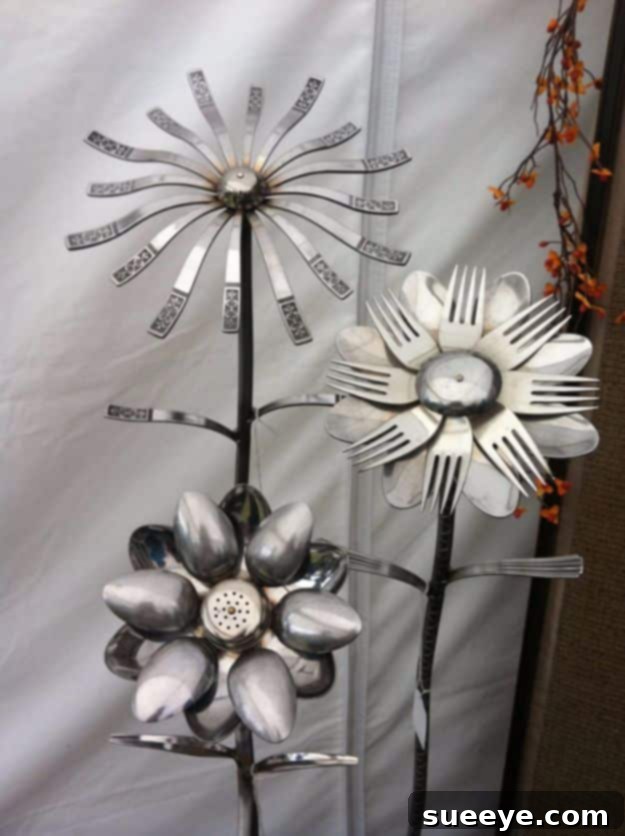 DIY Silverware Upgrades - Silverware Flowers - Creative Ways To Improve Boring Silver Ware and Palce Settings - Paint, Decorate and Update Your Flatware With These Creative Do IT Yourself Tutorials- Forks, Knives and Spoons all Get Dressed Up With These New Looks For Kitchen and Dining Room 