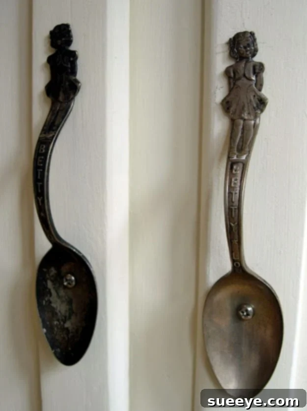 DIY Silverware Upgrades - Spoon Pulls - Creative Ways To Improve Boring Silver Ware and Palce Settings - Paint, Decorate and Update Your Flatware With These Creative Do IT Yourself Tutorials- Forks, Knives And Spoons all Get Dressed Up With These New Looks For Kitchen and Dining Room 